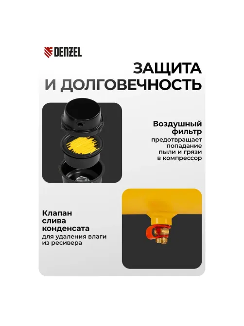 Компрессор поршневой DENZEL DK1500/24, Х-PRO 230 л/мин, 24л (58063)