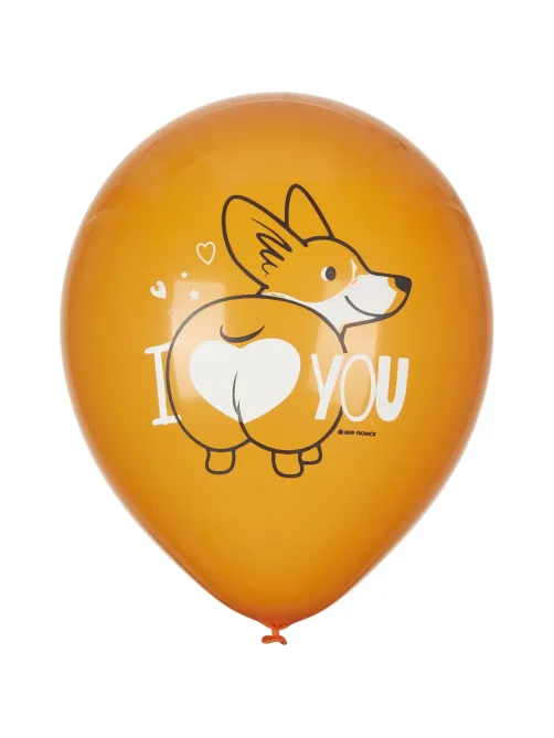 Набор шаров WHITE&ORANGE Корги СДР 5шт/уп в ассортимен M 12/30см 6073138