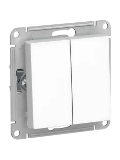 Переключатель 2-кл. СП AtlasDesign 10А IP20 (6/2) 10AX бел. SE ATN000165