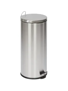 Ведро мусорное с педалью и доводчиком Luscan 30 л, матовое, нерж сталь