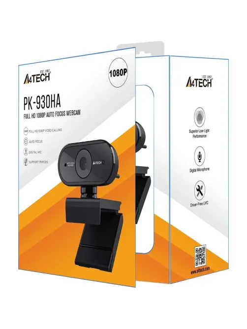 Веб-камера A4Tech PK-930HA черный 2Mpix (1920x1080) USB2.0 с микрофоном
