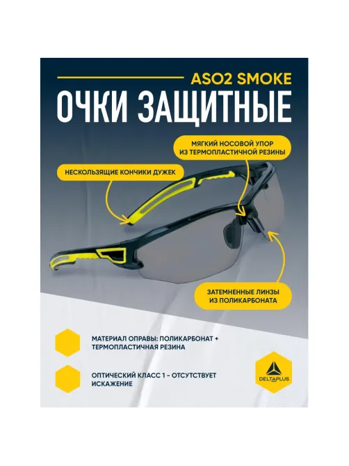 Очки защитные открытые с затемненными линзами ASO2 CLEAR ASO2FU