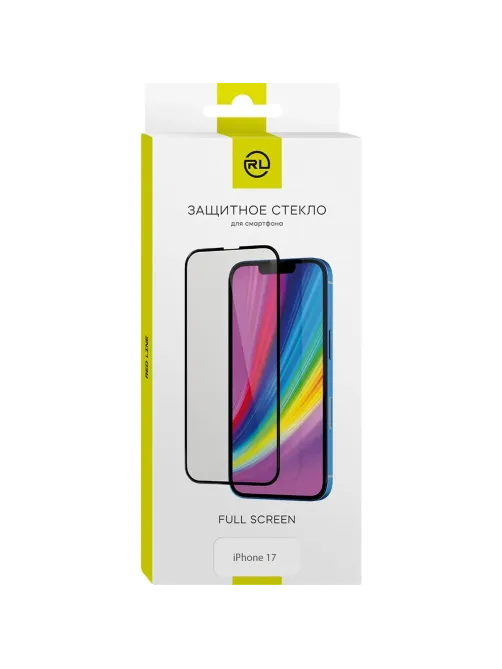 Защитное стекло RedLine iPhone 17 FULL GLUE, черная рамка