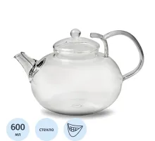 Чайник заварочный 600мл стекл. ИВАН-ЧАЙ (пружина в носике) (TP106)