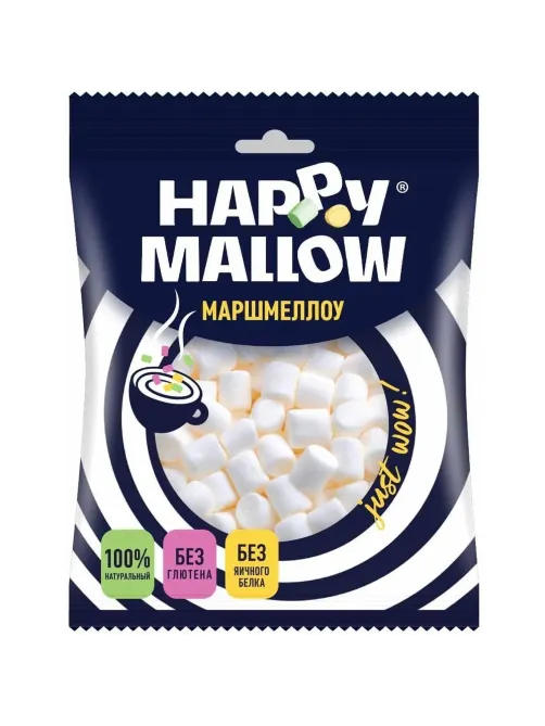Зефир Happy Mallow воздушный для какао, 20г 20шт/уп