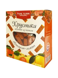 Пастила Хрустики яблочные Апельсин-лимон (без сахара) 250г