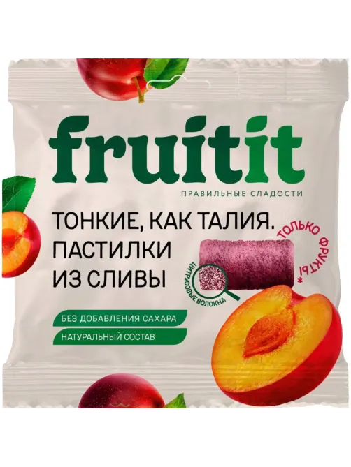 Пастила пастилки FRUIT IT сливовые, 3+, 70г
