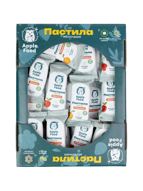 Пастила Apple Food асс. слив_барб_груш_абрик_клуб_л.яг_виш_ябл, ТВ-кор,700г
