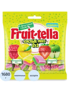 Конфеты жевательные Кислый микс Fruittella, 2в1, 70гx24шт/уп