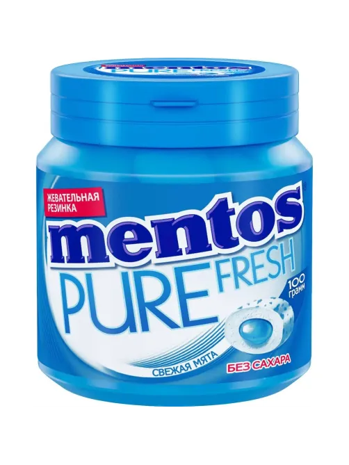 Жевательная резинка Mentos Pure Fresh вкус Свежая мята, банка, 100г