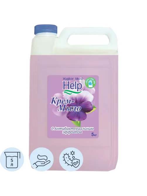 Крем-мыло жидкое HELP с Антибактериальным эффектом 5кг
