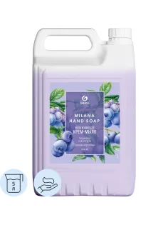 Крем-мыло жидкое ПРОФ ароматизированное Grass/MILANA Черника в йогурте,5л
