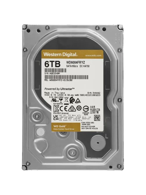 Жесткий диск WD Gold 3.5 6TB SATA,256MB,7200rpm(WD6004FRYZ)