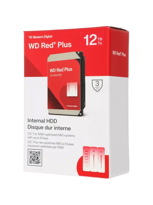 Жесткий диск WD Red Plus 12Tb SATA (WD120EFGX) 7200rpm 512Mb 3.5