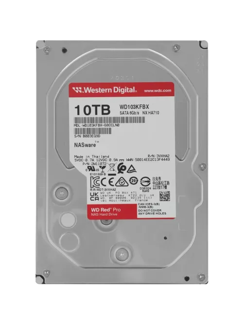 Жесткий диск WD 3.5 10TB WD Red Pro SATA/7200rpm(WD103KFBX)