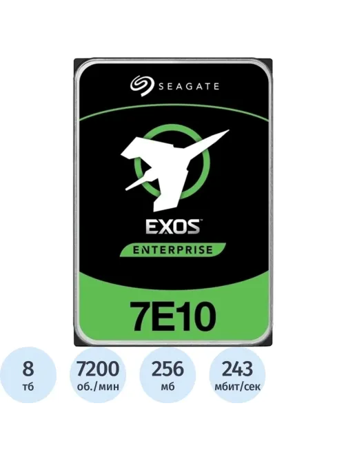 Жесткий диск Seagate Exos 8TB SATA 3.5 7200rpm 256Mb(ST8000NM017B)