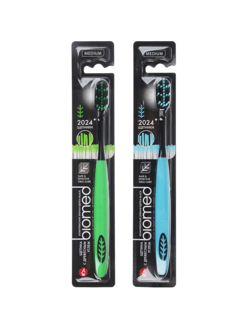 Зубная щетка BIOMED Black 1шт цвет в асс