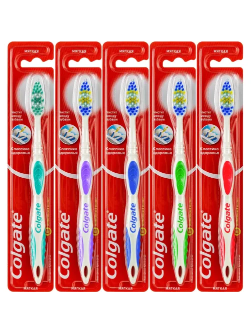 Зубная щетка COLGATE КЛАССИКА ЗДОРОВЬЯ мягкая  жест FVN50307