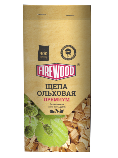 Щепа для копчения Firewood ольховая, 400г