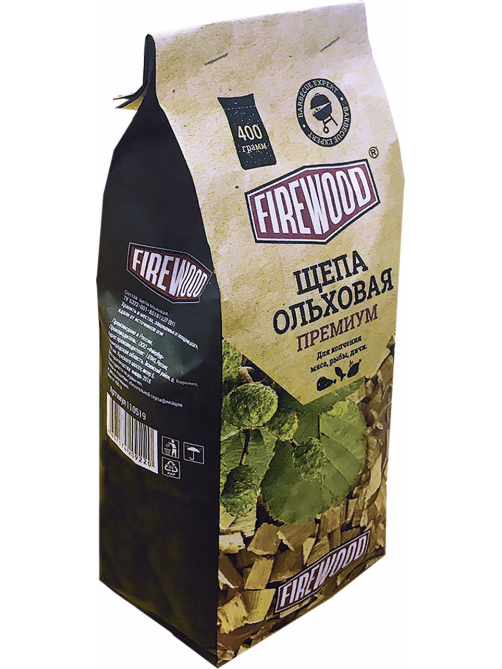 Щепа для копчения Firewood ольховая, 400г