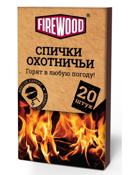 Спички охотничьи Firewood 8.5см, 20шт
