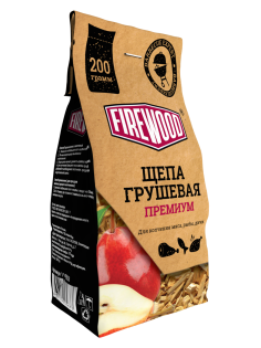 Щепа для копчения Firewood грушевая, 200г