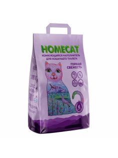 Наполнитель Homecat Горная свежесть комкующийся, 6л