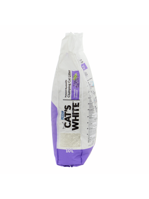 Наполнитель Cats White комкующийся с лавандой, 10л