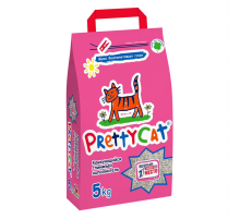 Наполнитель для кошачьего туалета PrettyCat комкующийся глиняный, 5кг