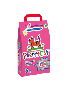 Наполнитель для кошачьего туалета PrettyCat комкующийся глиняный, 5кг