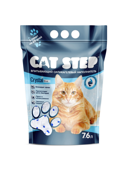Наполнитель для кошачьего туалета Cat Step впитывающий силикагелевый, 7.6л