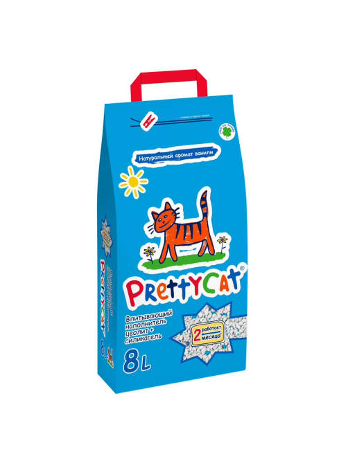 Наполнитель PrettyCat для кошачьего туалета впитывающий цеолит и силикагель, 4кг