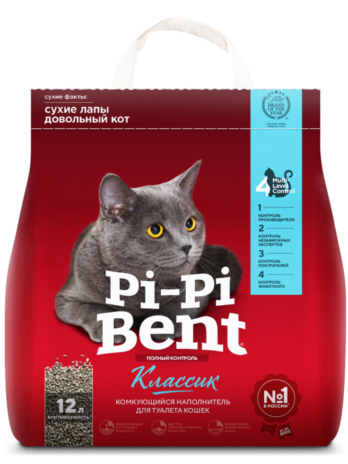 Наполнитель Pi-Pi Bent Classic комкующийся, 5кг