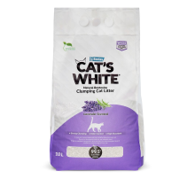Наполнитель Cats White комкующийся с лавандой, 10л
