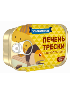 Печень трески Ультрамарин натуральная, 120г