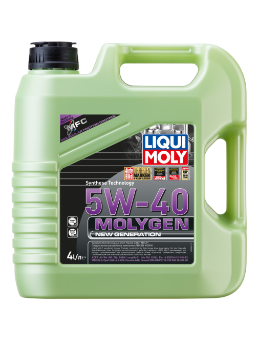 Масло моторное Liqui Moly Molygen 5W-40 с присадками, 4л