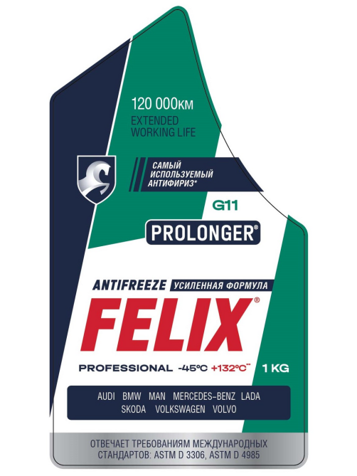 Антифриз Felix Prolonger зеленый, 1кг