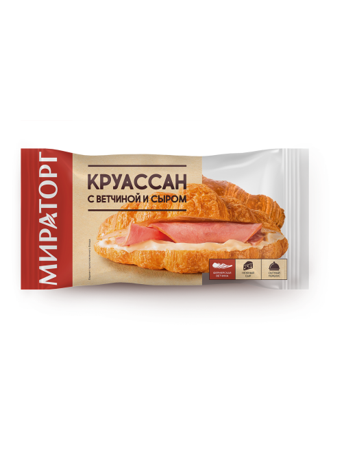 Круассан Мираторг с сыром и ветчиной, 110г