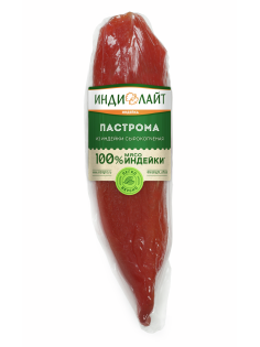 Пастрома индейки Индилайт сырокопченая высшего сорта, ~175г