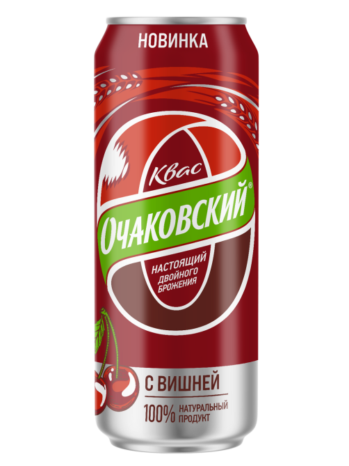 Квас Очаковский вишня, 450мл x 24 шт