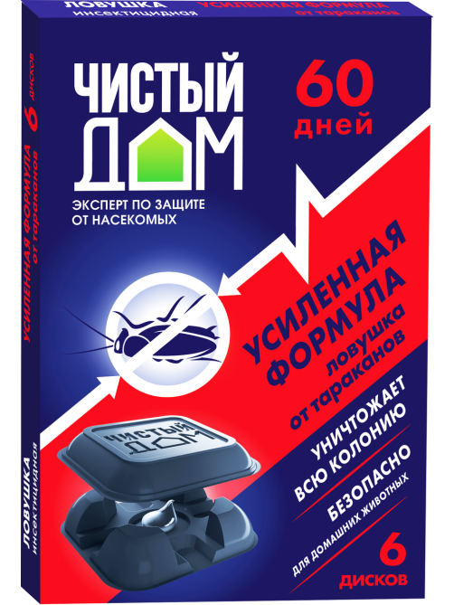 Ловушка Чистый Дом от тараканов, 6шт