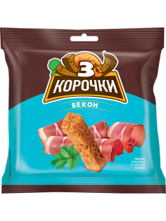 Сухарики 3 корочки бекон, 100г