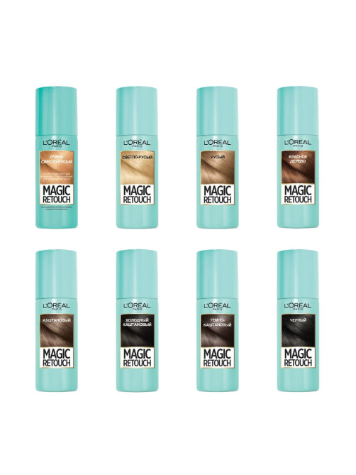 Спрей тонирующий L'Oreal Paris Magic Retouch Черный для мгновенного закрашивания отросших корней, 75мл
