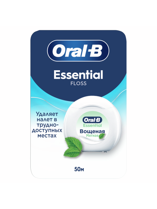 Зубная нить Oral-B Essential Floss мята, 50м