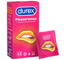 Презервативы Durex Pleasuremax рельефные с ребрами и пупырышками, 12шт