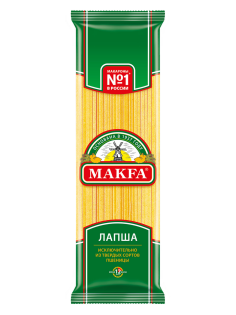 Макароны лапша Makfa длинные высший сорт, 450г