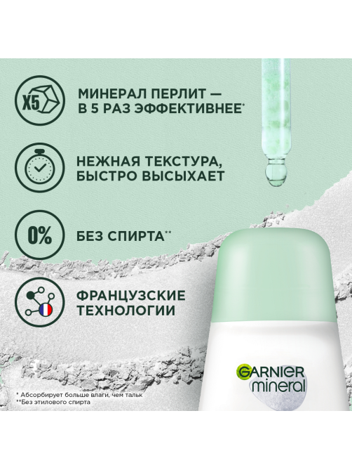 Дезодорант-антиперспирант-ролик Garnier Mineral Эффект магния, 50мл
