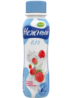 Йогуртный продукт Нежный малина-земляника 0.1%, 285г