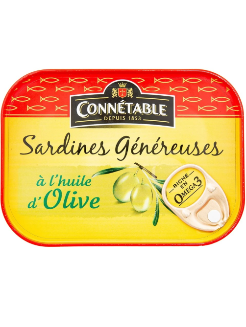 Сардина Connetable Genereuse в оливковом масле, 140г