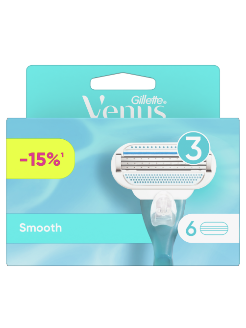Кассеты сменные Gillette Venus Smooth 3 лезвия, 6шт